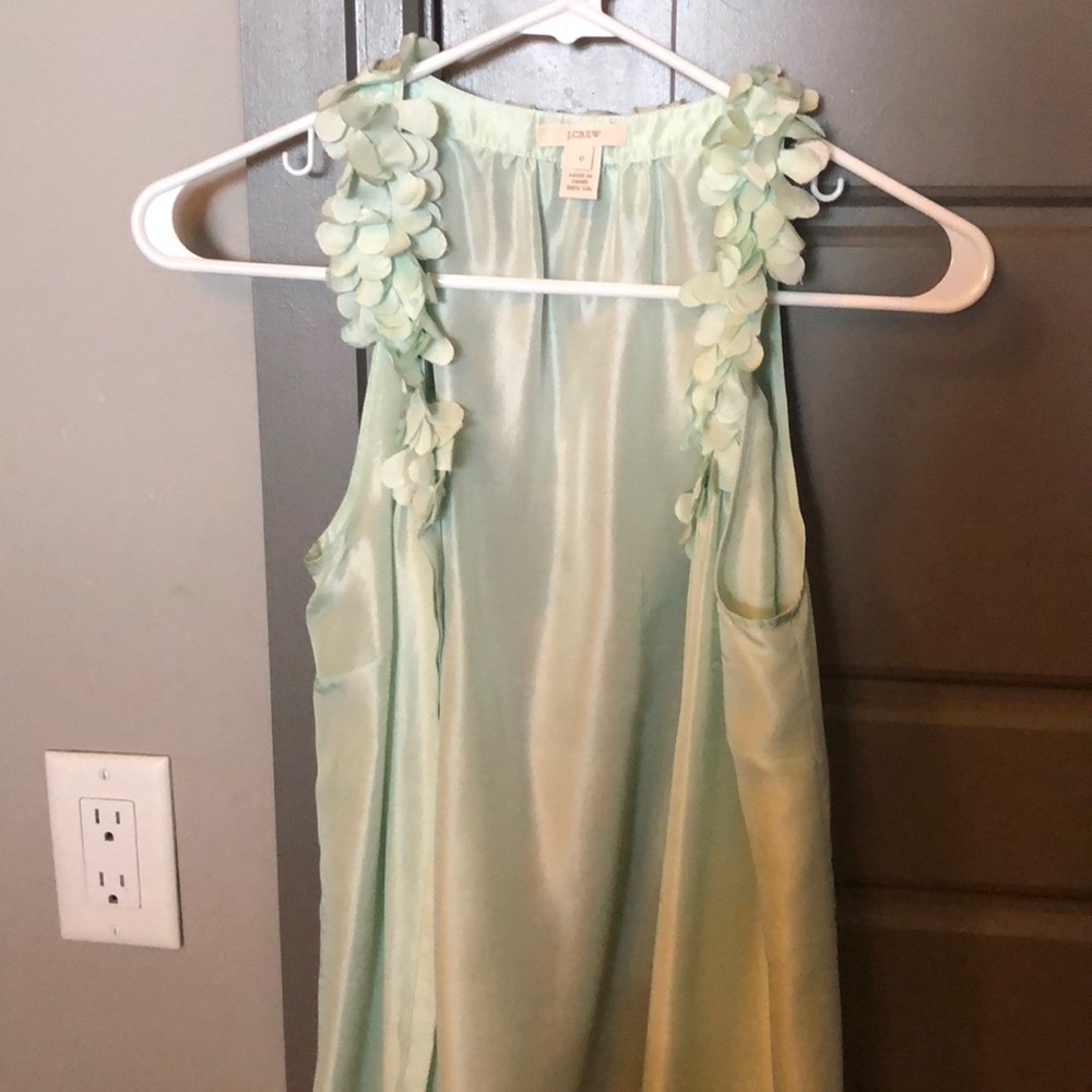 Jcrew silk tank w petal details